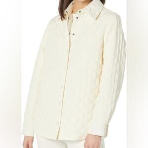 Women's Relaxed Recycled Polyester Quilted Shirt Jacket Amazon winter coat